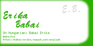 erika babai business card